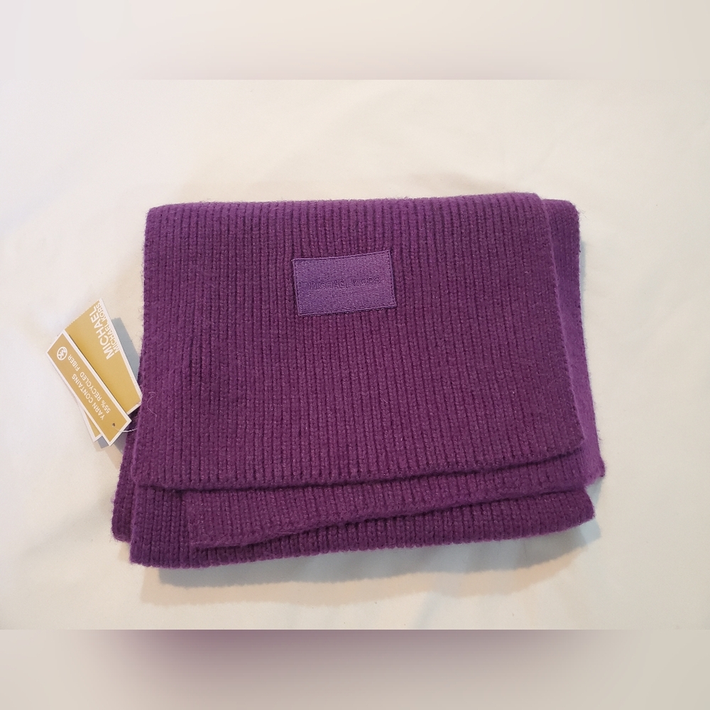 Michael Kors Purple Knit Scarf